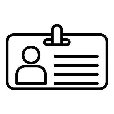 id card icon. outline illustration of badge vector icons for web