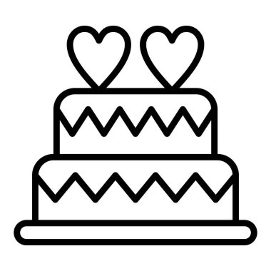 Kek. Web simgesi basit illüstrasyon