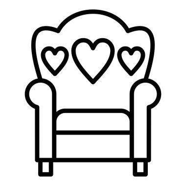 sofa with heart bed and pillow vector illustration design