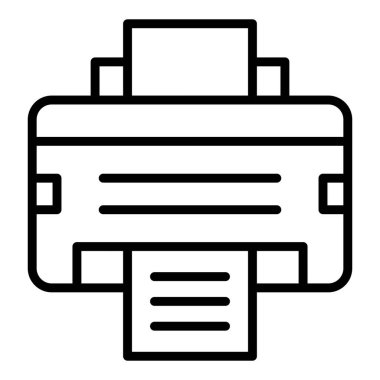 Yazıcı. Web simgesi basit illüstrasyon