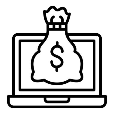 Para çantası. Web simgesi