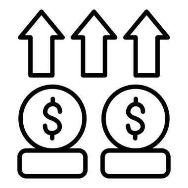 Dolar. Web simgesi basit illüstrasyon