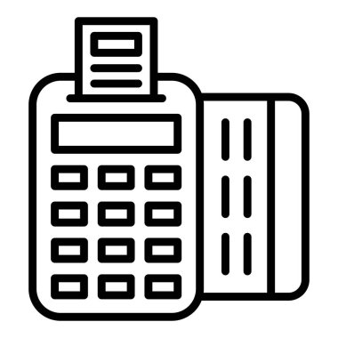 ATM 'de. Web simgesi basit illüstrasyon