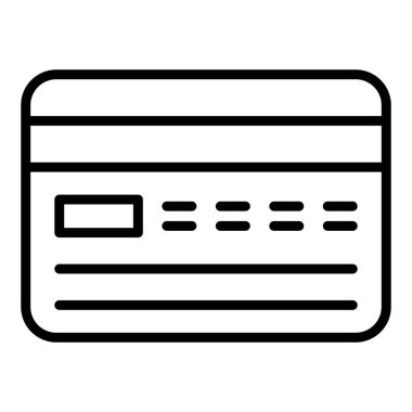 credit card icon. outline illustration of ticket vector icons for web