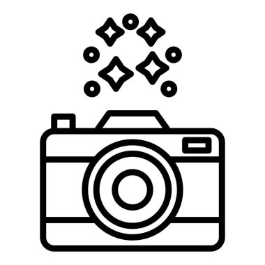 Web ve mobil uygulama tasarımınız için beyaz arkaplanda izole edilmiş kamera simgesi vektörü, video logosu kavramı