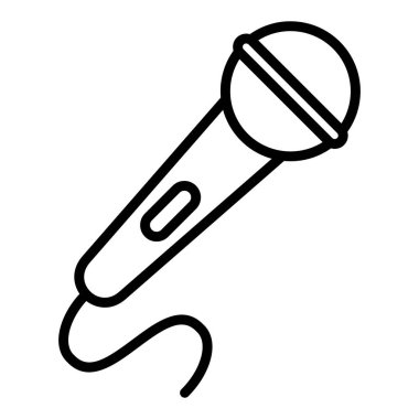 mikrofon simgesi vektör illüstrasyonu