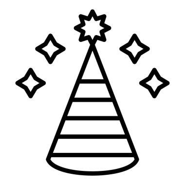 parti şapka simgesi vektör illüstrasyon tasarımı