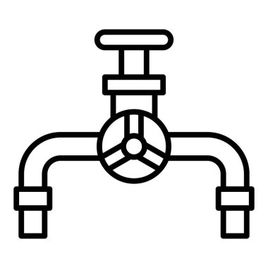 pipe icon. outline illustration of water pump vector line design elements for web