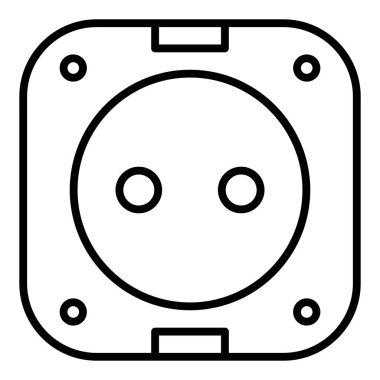 Soket. Web simgesi basit illüstrasyon