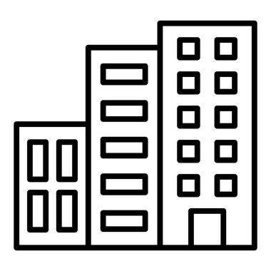 Bina. Web simgesi basit illüstrasyon