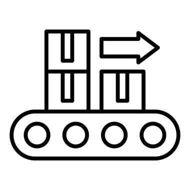 Taşıma bandı. Basit illüstrasyon