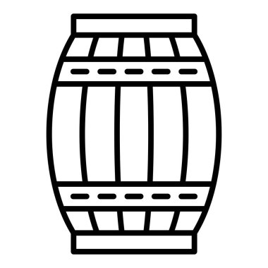 beer barrel icon. outline illustration of wooden keg vector icons for web