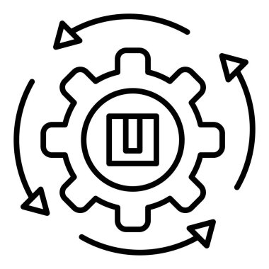 dişli simgesi vektör illüstrasyonu