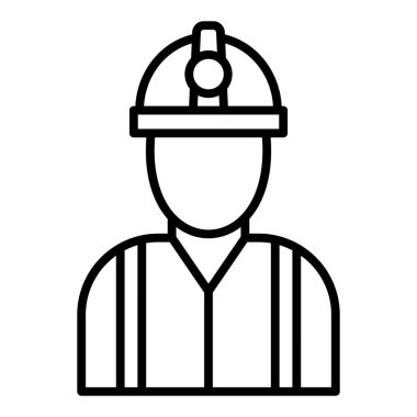 Web ve mobil uygulama tasarımınız için beyaz arkaplanda izole edilmiş işçi simgesi vektörü, itfaiyeci logosu kavramı