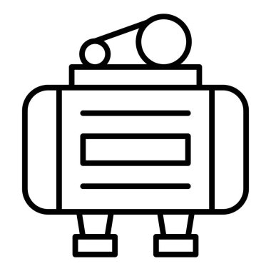 video camera icon. outline illustration of microscope vector icons for web