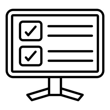 Kontrol listesi simgesi, vektör illüstrasyonu