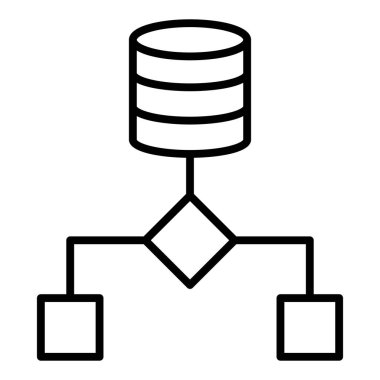 veritabanı. Web simgesi basit illüstrasyon