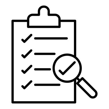 Kontrol listesi simgesi. Web için basit pano vektör simgeleri çizimi