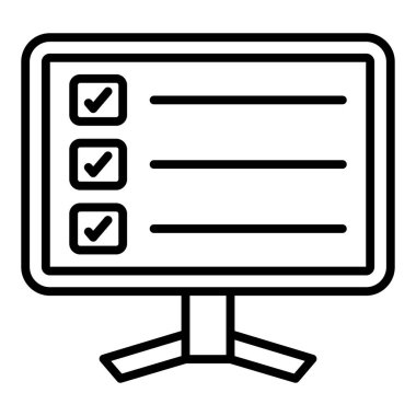 Kontrol listesi simgesi, vektör illüstrasyonu