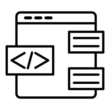 Web ve mobil uygulama tasarımınız için beyaz arkaplanda izole edilmiş tarayıcı simgesi vektörü, dizüstü bilgisayar logosu kavramı