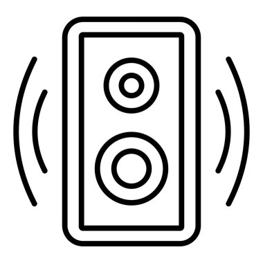 Web ve mobil uygulama tasarımınız için beyaz arkaplanda izole edilmiş hoparlör simgesi vektörü, ses logosu kavramı