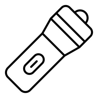 Tek el feneri simgesinin vektör illüstrasyonu