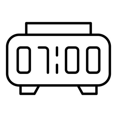 alarm clock icon. outline illustration of time vector icons for web