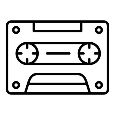 kaset ikonu. vektör illüstrasyonu