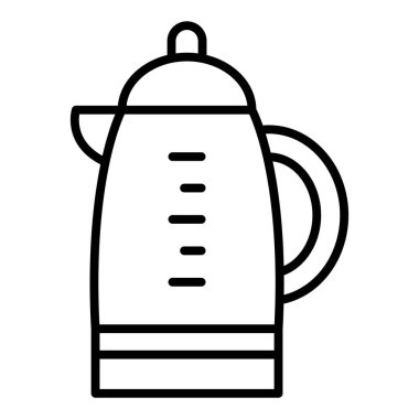 Çaydanlık ikonu. Web için çay vektör simgelerinin özet çizimi