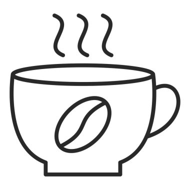 Kahve. Web simgesi basit illüstrasyon