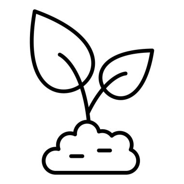 Bitki. Web simgesi basit illüstrasyon