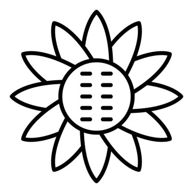 Çiçek. Web simgesi basit illüstrasyon