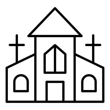 Kiliseye. Web simgesi basit illüstrasyon