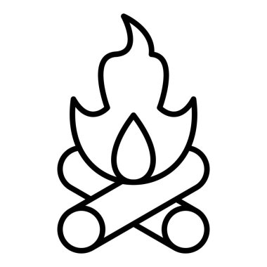 Bir ateş simgesinin vektör illüstrasyonu