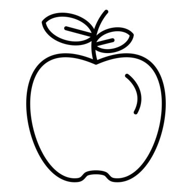 Elma. Web simgesi basit illüstrasyon