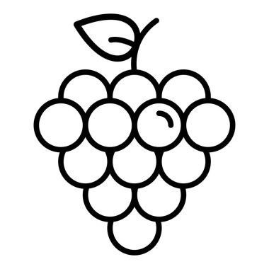 Üzüm. Web simgesi basit illüstrasyon
