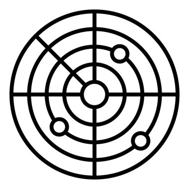 target icon. outline vector illustration