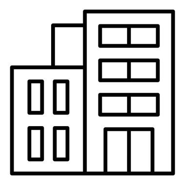 Bina. Web simgesi basit illüstrasyon