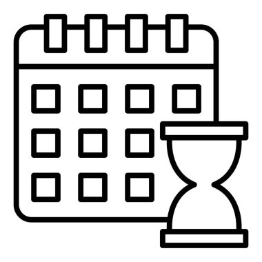 Takvim simgesi vektör illüstrasyonu