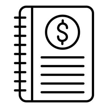 Not defteri. Web simgesi basit illüstrasyon