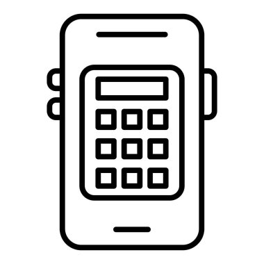 cep telefonu simgesi. ana hatlı akıllı telefon vektör çizim sembolü.