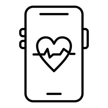 heart rate icon vector. thin line sign. isolated contour symbol illustration