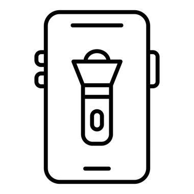 electric shaver icon. outline illustration of flashlight vector icons for web