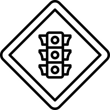 Trafik ışıkları simgesinin vektör illüstrasyonu