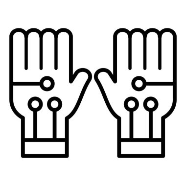 gloves icon vector isolated on white background, finger transparent sign