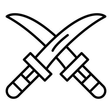 Kılıç. Web simgesi basit illüstrasyon