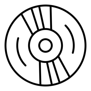 CD disk simgesi. Web için vinil disk vektör simgelerinin özet çizimi