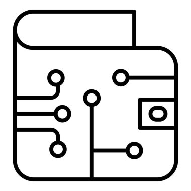 Çip. Web simgesi basit illüstrasyon