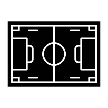 futbol alanı ikon vektör illüstrasyonu