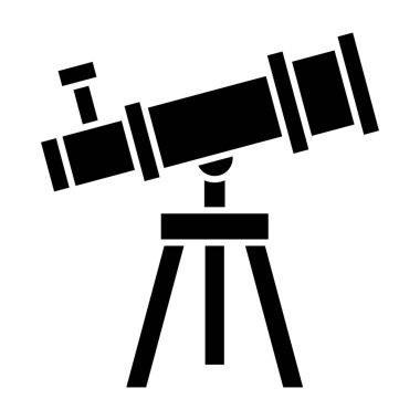 Teleskop. Web simgesi basit illüstrasyon